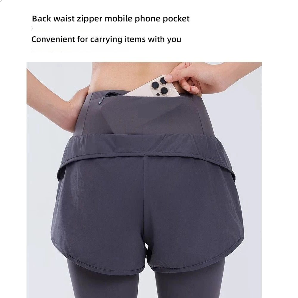 Yoga pants, women's quick-drying fitness pants, high-waisted and hip-lifting running training tight sports pants