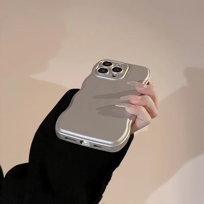 New Men Women Wave Phone Case For iPhone 12 13 14 15 16 Pro Max Shockproof Dissipate Heat Silicone Soft Cases Protective Shell