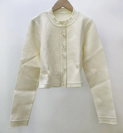 Women's summer dress with round neck and short sleeves with pearl decoration elegant party dress women's dresses trend 2025