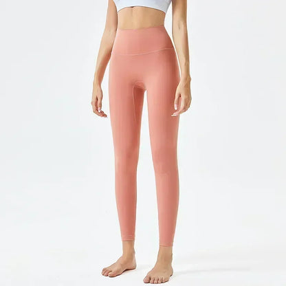 Yoga Pants No Embarrassment Line Sports Fitness Pants Tight Peach Lift Hip High Waist Nude Yoga Leggings