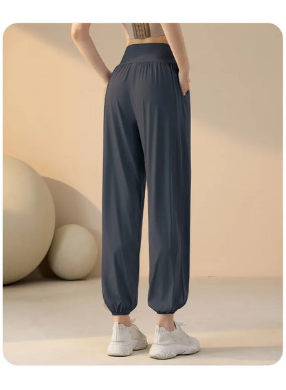 Women's Casual Loose Yoga Pants Dance Running Outdoor Sports Long Trousers Qui Dry Breathable Comfortable Sweatpants