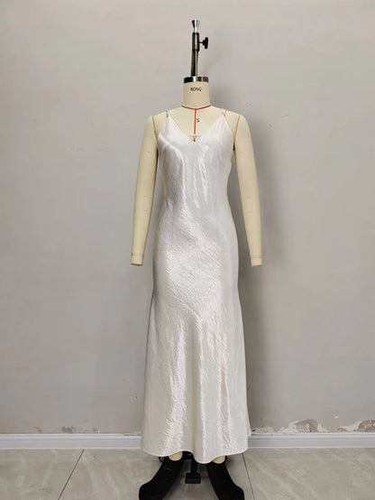 Fashion Women Dresses Exquisite  Chic Prom Gowns High Quality Elegant Sleeveless Ankle Length Slim Fit Evening Party Dresses