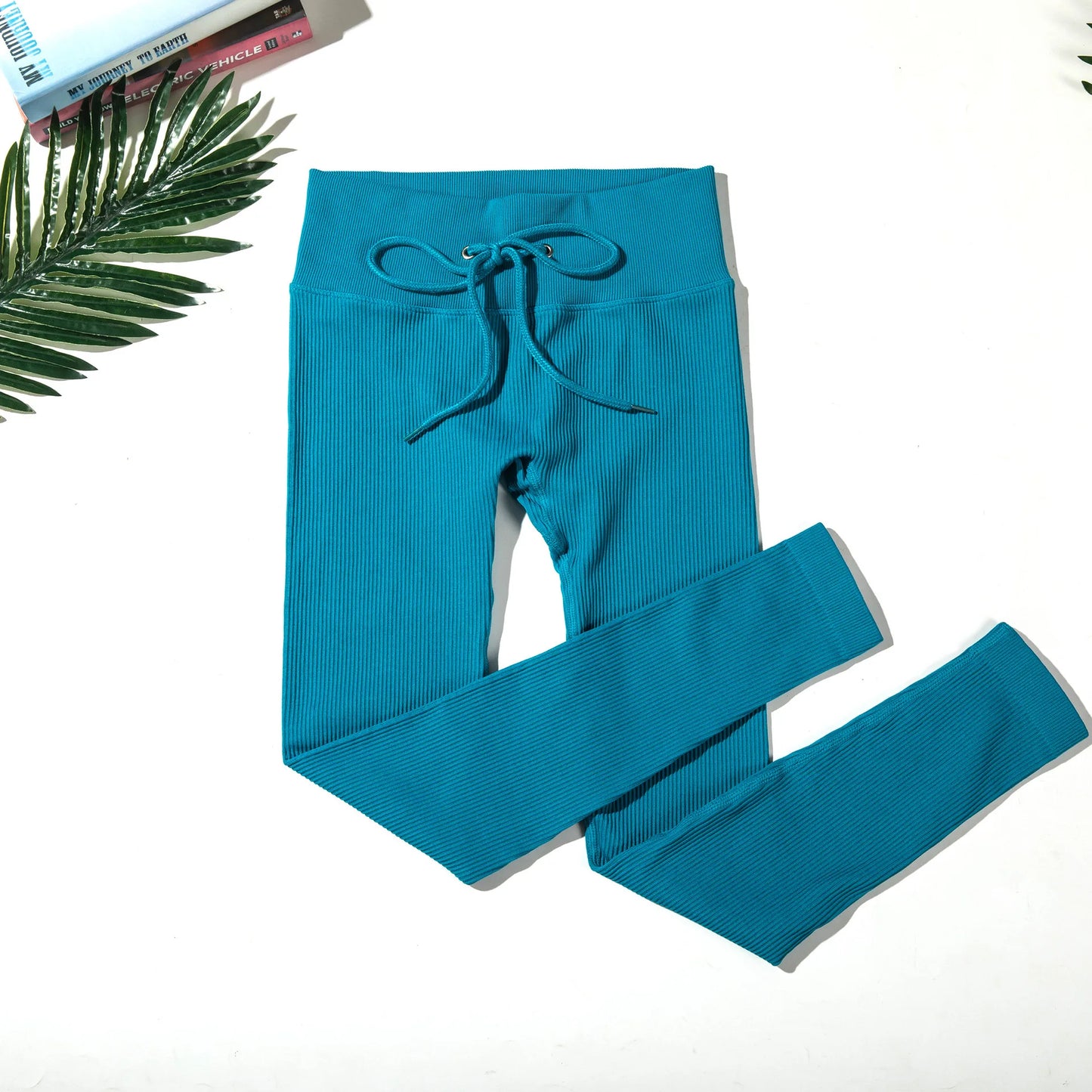 Ribbed Yoga Leggings Women Sports Pants Tights Seamless Sport Femme Gym Leggins Workout Fitness Pants Athletic Wear