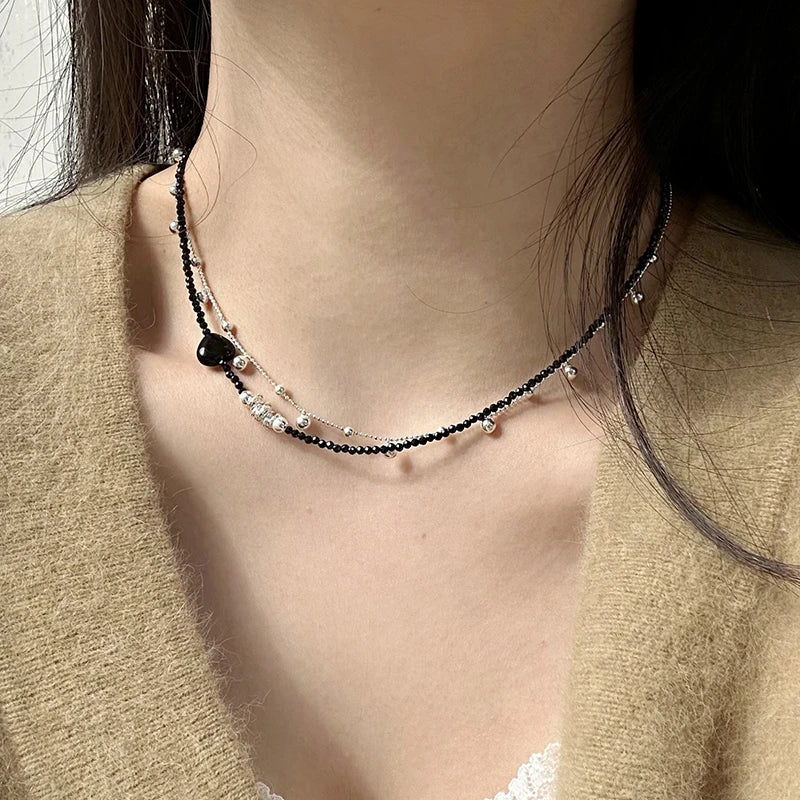 S925 Sterling Silver Necklace Bead Chain Beautiful SimpleMulti Round Bead Pendant For Women Wedding Fine Jewelry Christmas Gifts