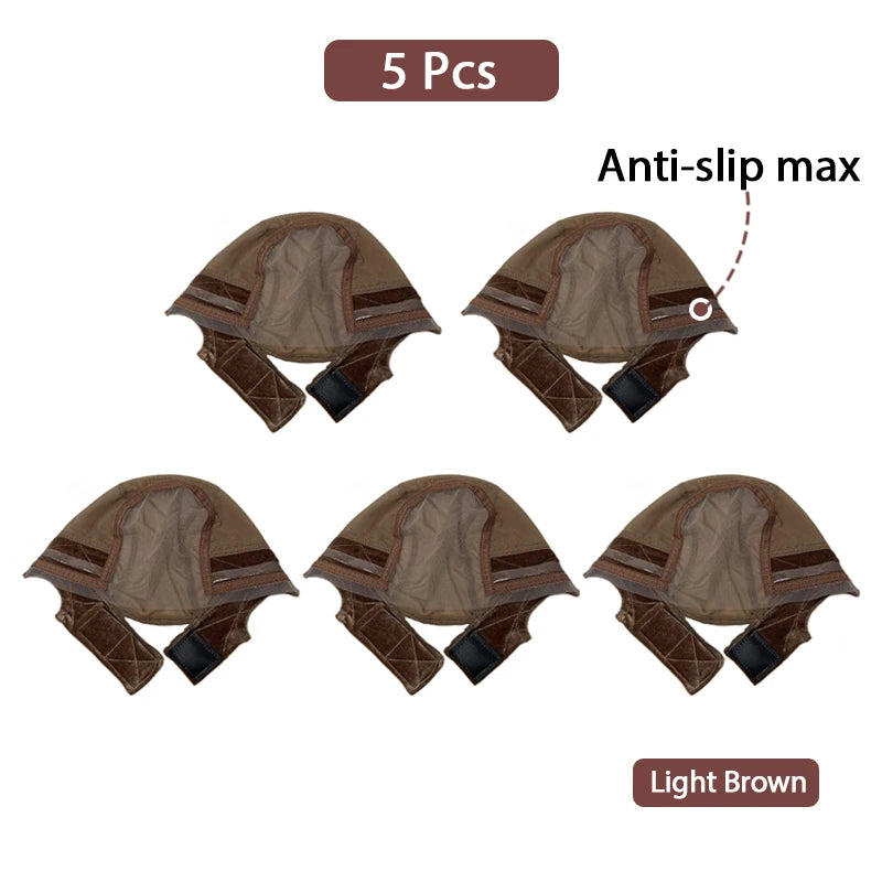 Wig Cap with Grip Band for Keeping Wigs in Place, More Full Cap-wide Transparent Lace for Lace Front Wigs