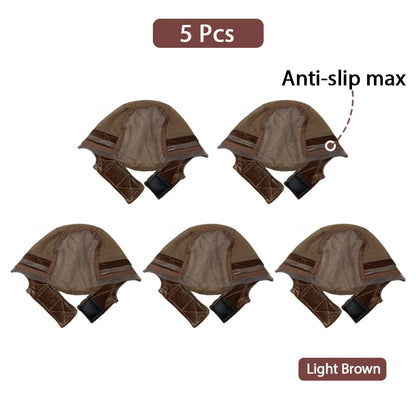 Wig Cap with Grip Band for Keeping Wigs in Place, More Full Cap-wide Transparent Lace for Lace Front Wigs