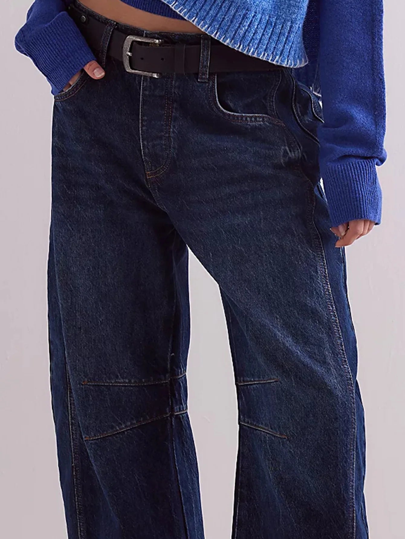 Women's Four Seasons New Fashion Low-rise Jeans Casual Loose Wash Wide-leg Pants Women's Simple Comfortable Straight Leg Jeans