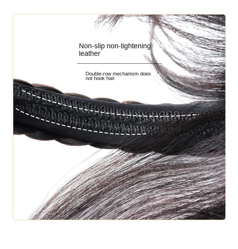 Wig Bangs Headband Synthetic Bangs Hair Extension Fake Fringe Natural Hair Clip on Hairpieces for Women Invisible Natural Clip