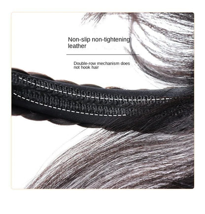 Wig Bangs Headband Synthetic Bangs Hair Extension Fake Fringe Natural Hair Clip on Hairpieces for Women Invisible Natural Clip