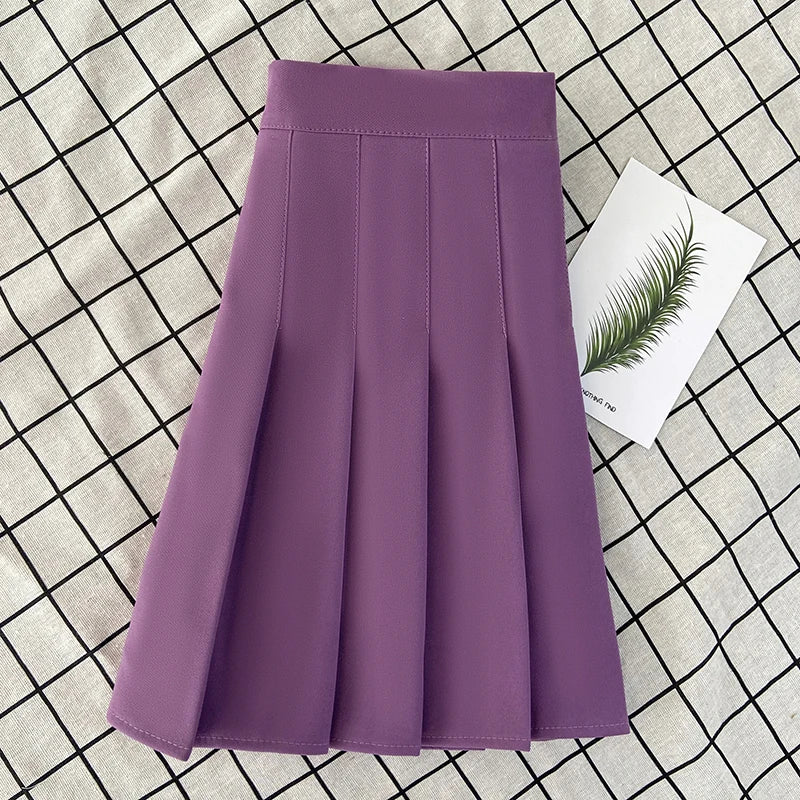Women's Skirt Fashion Summer  High Waist Black a Line Mini Pleated Short  Skirts for School Girls Korean Style Ladies  Clothing