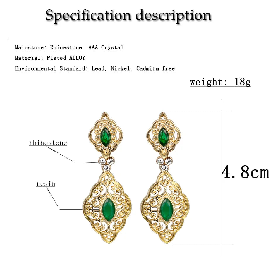 Neovisson Fashion Golden Earrings Hollow Flower Drop Earrings Bridal Jewelry Earrings With Rhinestone Women Earrings Gift