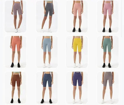 Five Yoga Pants Women Skinny High Waisted Hip Lifting Fitness Yoga Shorts