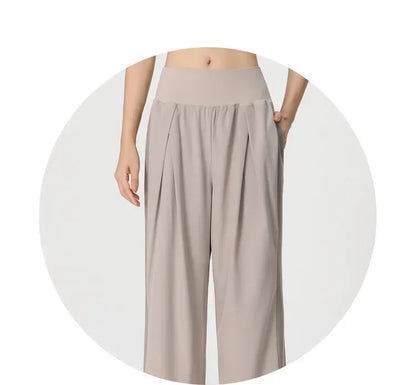 Yoga Pants Women's Loose Running Casual Pants Spring Summer Breathable Wide Leg Flare Outer Wear Sweatpants