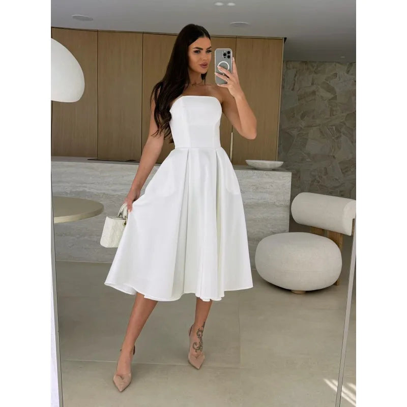 Womens Sleeveless Dresses Ball Gown Dress Elegant  Lady Dress Loose Clothes