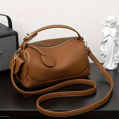 Women's Bags Fashion PU Leather Top Carrying Bag Handbags Multi Pocket Design Multifunctional Crossbody Tote Bag