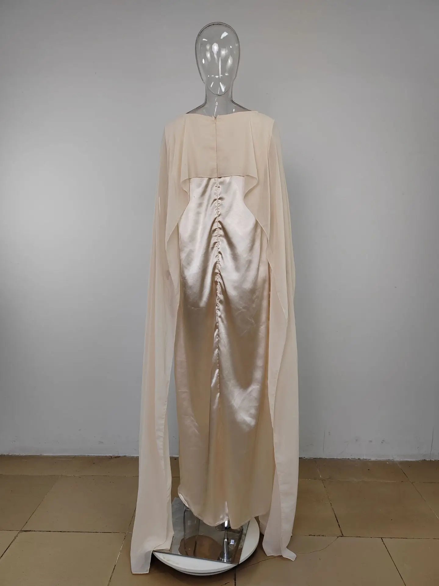 Women Dress Long Dresses Solid Round Neck Full Sleeve Casual Regular Loose Fit Elegant Splice High Waist Vestidos Simple