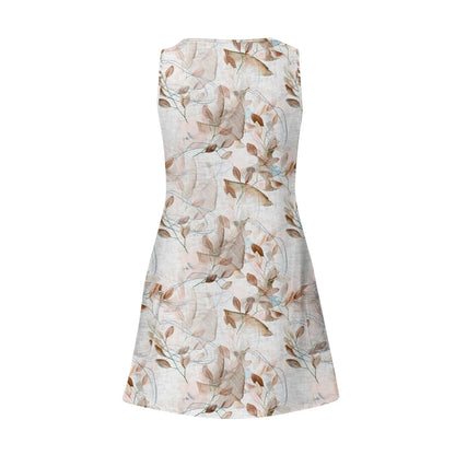 Dresses For Women 2024 Fashion Women'S Casual Print Summer Bohemian Beach Dress With Pockets V Neck Tank Dress Formal Dresses