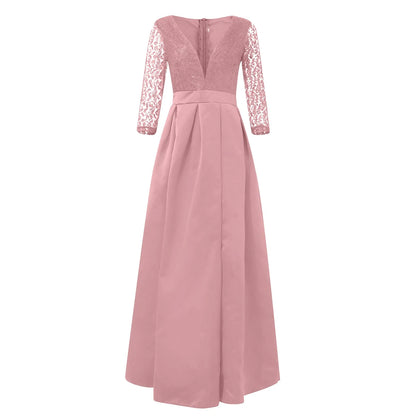 Women'S Elegant Evening Dresses Women'S Fashionable Long Dresses Trailing Evening Dresses Solid Color Floor-Length Dresses