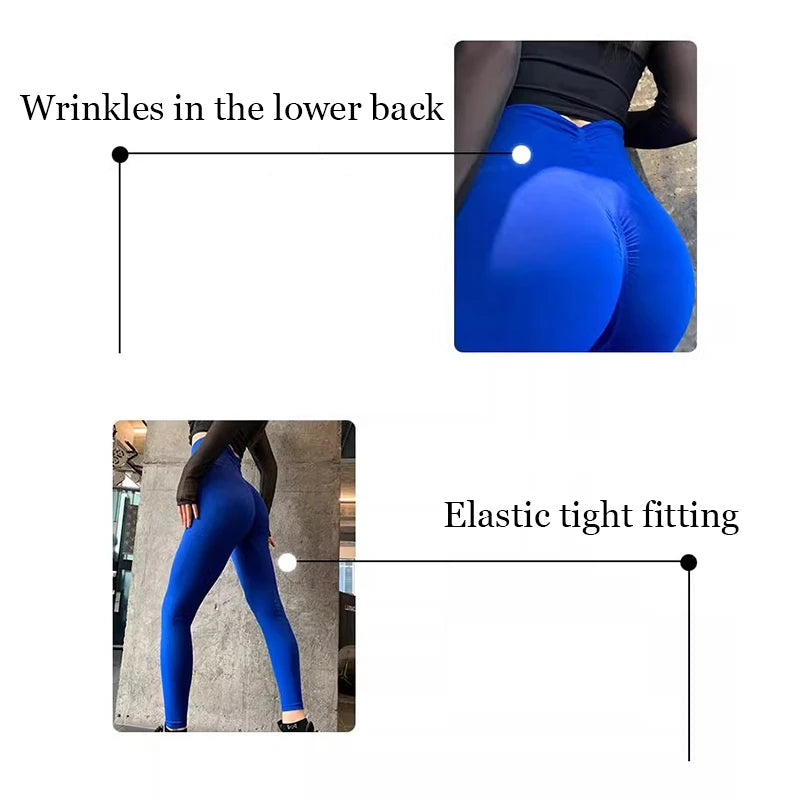 Women's Fitness Yoga Pants New High Waist and Waist Lifting Hip Fitness Pants Women's High Elasticity Speed Drying Tight Sports