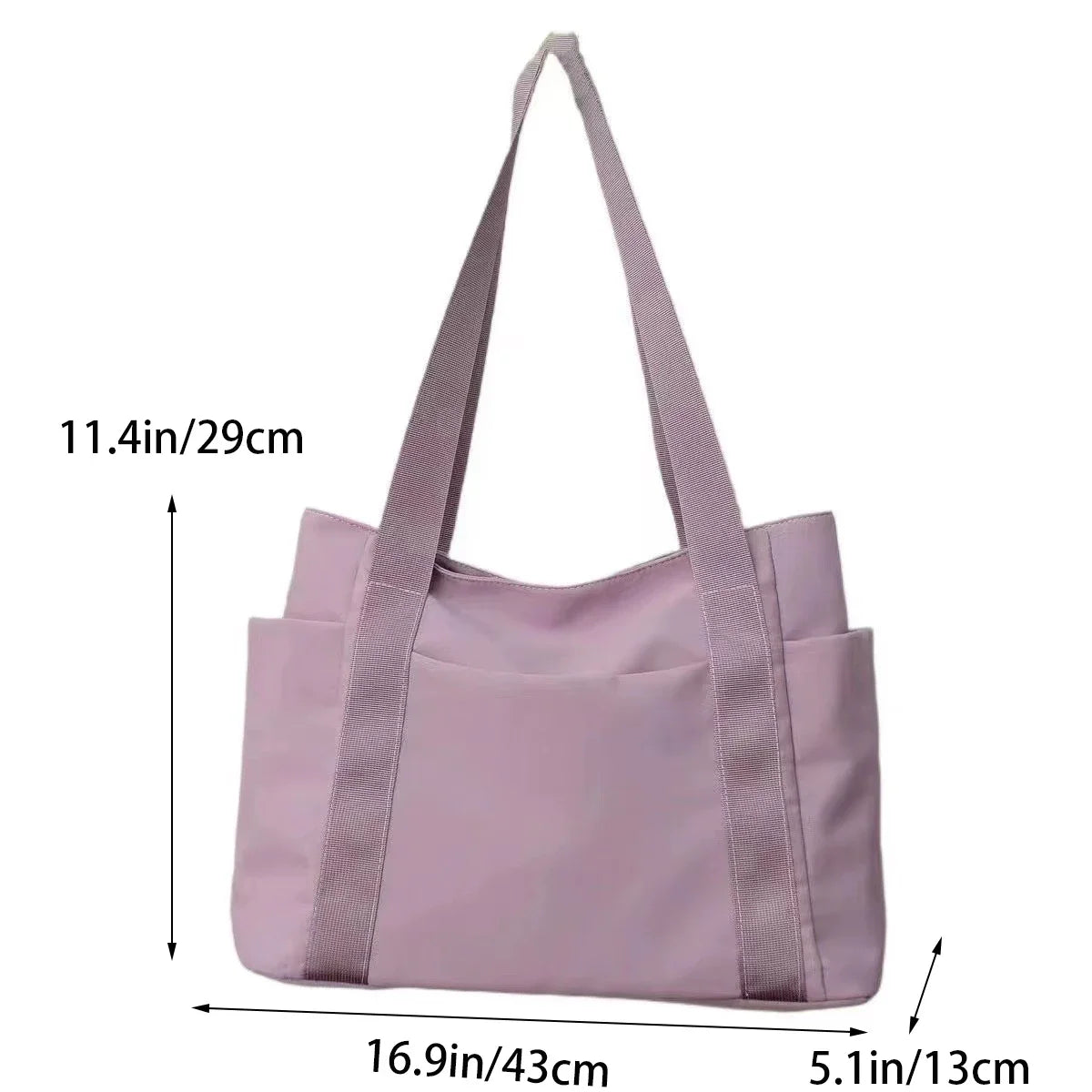 Women's Bag Solid Color Tote Bag Commuting Shoulder Bag Leisure Simple Mommy Go Out Bag Large Capacity Nylon Handbag
