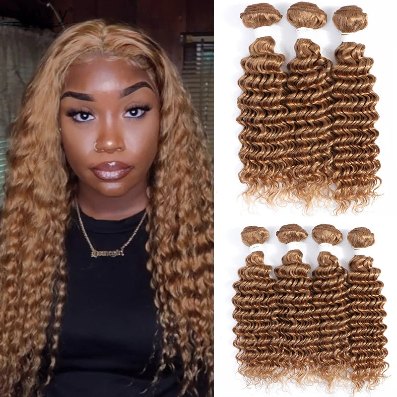 Body Wave Human Hair Bundles Honey Blonde Colored Human Hair Weave Bundles Brazilian Remy Hair Bundle Deals 1 PC KEMY HAIR