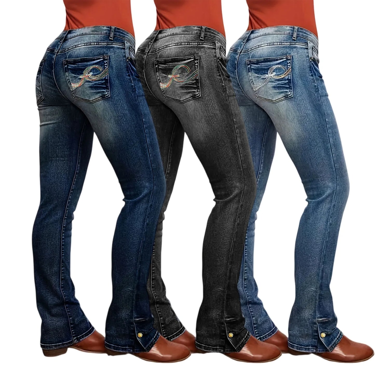 Women's Classic Denim Pants Fashion Vintage Low Waist Skinny Denim Trousers Daily Causal Versatile Trendy Streetwear Jeans