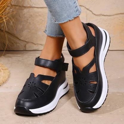 Women's Shoes 2025 Hot Sale Closed Toe Women's Sandals Casual Rome Sandals Women Hollow Platform Wedges Plus Size Shoes Female