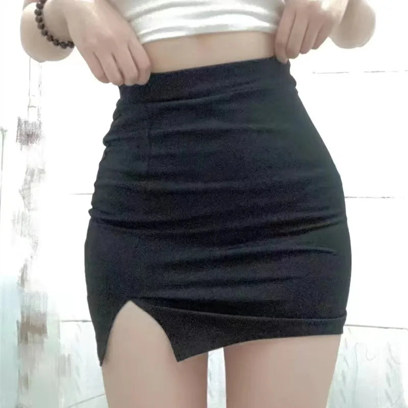 Sexy Summer Skirts For Women High Waisted Allure Slim Body Skirts Ladies Skirts With Slit Lift Package Hip Night Club Outfits