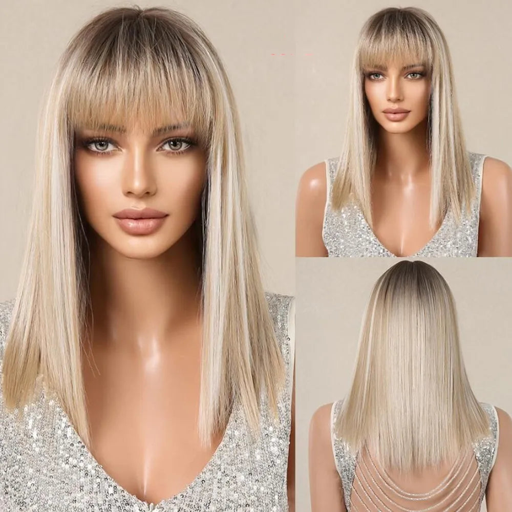 HENRY MARGU Burgundy Long Wavy Wigs Wine Red Wig with Bangs for Women Daily Synthetic Hair Cosplay Wig Heat Resistant Fiber