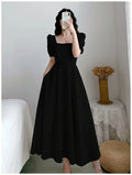 Dresses for Women 2023 Spring New White Dress Women's White Skirt Waist Slimming Temperament Over-the-knee Long Skirt Summer