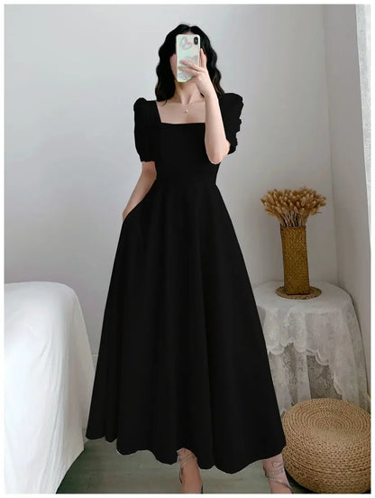 Dresses for Women 2023 Spring New White Dress Women's White Skirt Waist Slimming Temperament Over-the-knee Long Skirt Summer