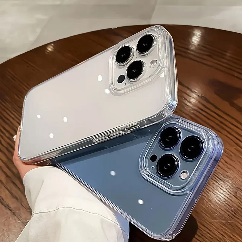 Ultra Thin Clear Acrylic Phone Case For iPhone 16 15 14 Plus 13 12 11 Pro Max Phone Back Cover Transparent Shockproof Cover