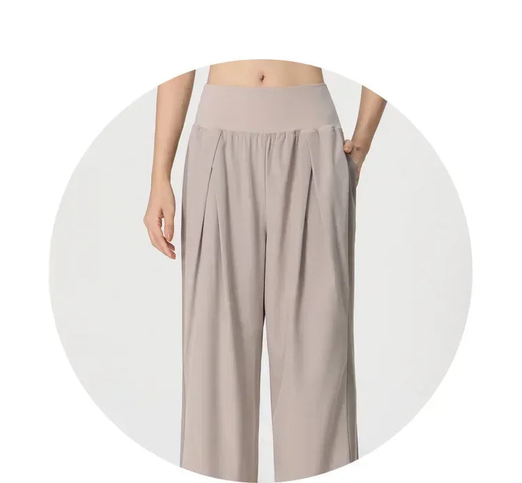 Yoga Pants Outdoor Loose Athletic Casual Pants Running Fitness Wide Leg Pants