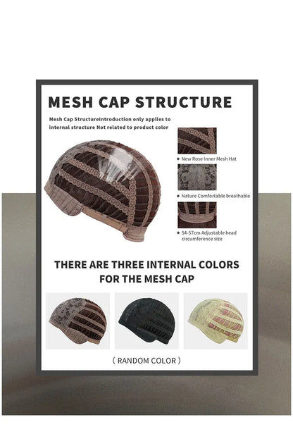 7JHHWIGS Long Body Wave Copper Highlight Beige Wig for Women High Density Synthetic Layered Modest Fashion Wigs with Neat Bangs