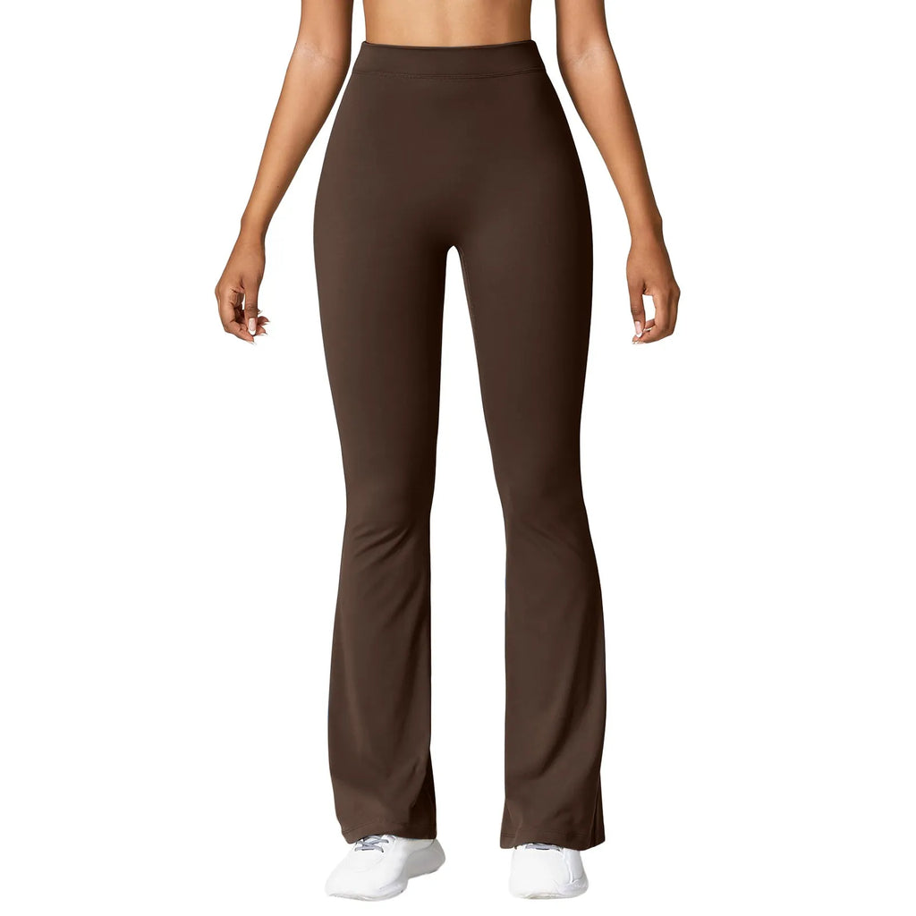 Women'S Slim Fit Yoga Pants Womens Stretch Yoga Leggings Fitness Running Gym Sports Full Length Active Pants Flared Trousers