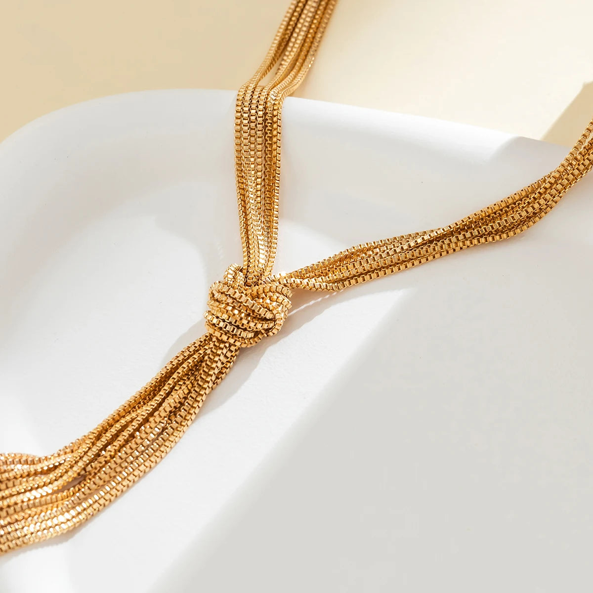 Long Chain Knotted Necklace for Women Trendy Charms Tassels Necklaces 2023 Fashion Wedding Neck Jewelry Accessories Female Girls