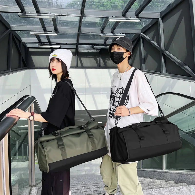 Fashion Travel Bags For Women Large Capacity Men's Sports bag Waterproof Weekend Sac Voyage Female Messenger Bag Dry And Wet