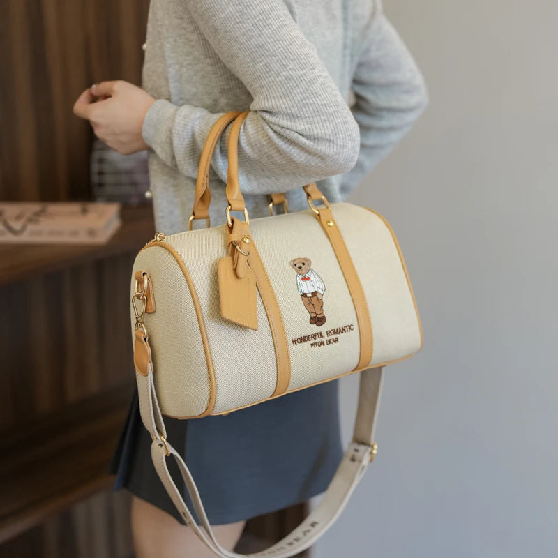 New Women Pillow Bag Large Capacity Fashion Lightweight Luggage Travel Bag Designer Retro Female Handbag Shoulder Crossbody Bags