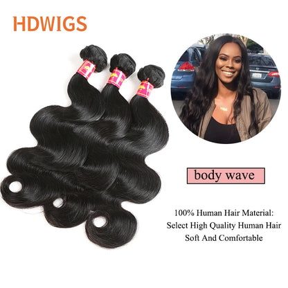 Body Wave Unproccessed Virgin Human Hair Bundles 1pc High Quality One Donor Hair Weave Raw Virgin Hair Weft for Women Natural