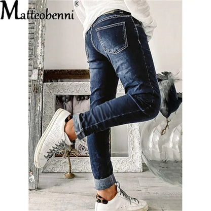 Women's Breasted Jeans For Women 2022 Mom Jeans High Waist Blue Loose Washed Fashion Straight Denim Pants Vintage Streetwear