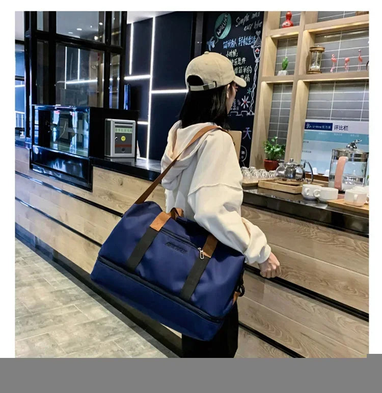 Fashion Travel Bags For Women Large Capacity Men's Sports bag Waterproof Female Messenger Bag Dry And Wet Dropshipping