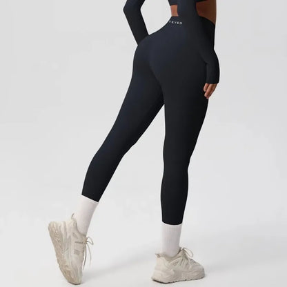 2025 Women's Alphabet Yoga Pants Double-sided High-waisted Quick-drying Fitness Wear Outdoor Running Leggings TEVEO summerr
