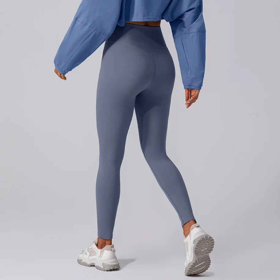 Women's Quick-drying Yoga Pants 2025 High Waist Nude Feeling Gym Leggings Hip Lift Fitness Workout Leggings Running Sports Pants