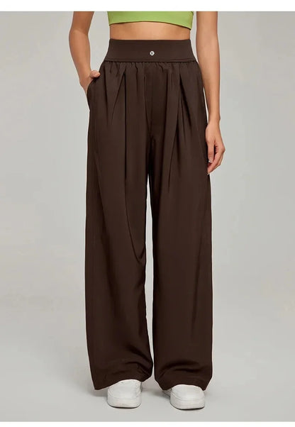 Yoga Sports Pants Women Loose Wide Leg Pants Casual High Waist Fitness Pants