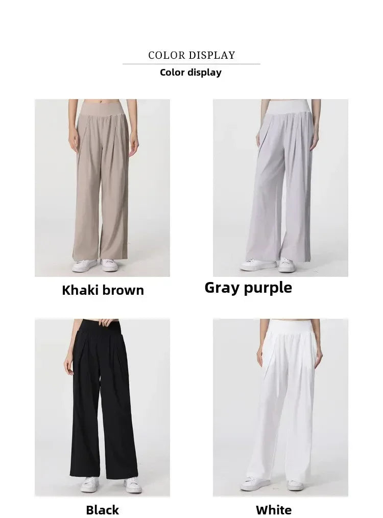 Yoga Pants Outdoor Loose Athletic Casual Pants Running Fitness Wide Leg Pants