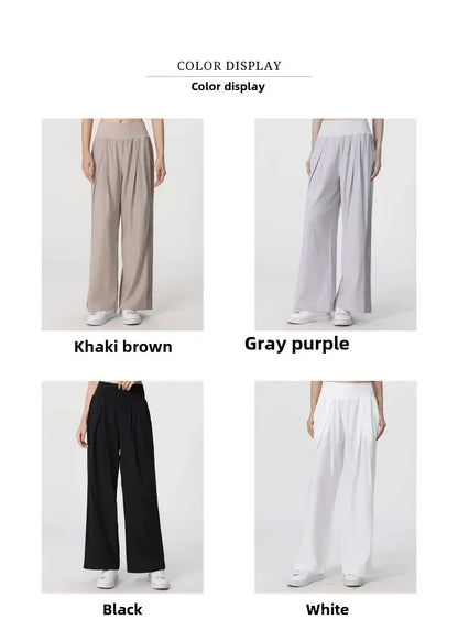 Yoga Pants Outdoor Loose Athletic Casual Pants Running Fitness Wide Leg Pants