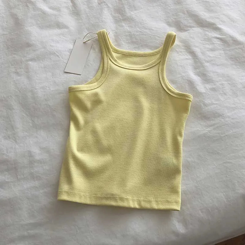 2024 Women Tank Tops Sexy Cropped Top Female Women Summer Camisole Camis Black White Sport Clothes For Women