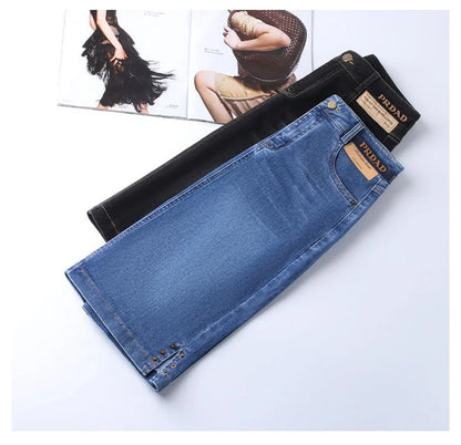 Women's Denim Skirts Spring Summer High-waisted Jeans Skirts Streetwear Female Sexy Sheath Skirts Fashion Split Retro Skirts