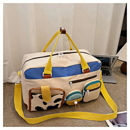 Women's Gym Tote Bags - Gym bags, large capacity sports bags for yoga, travel and fitness essentials - stylish design-tan