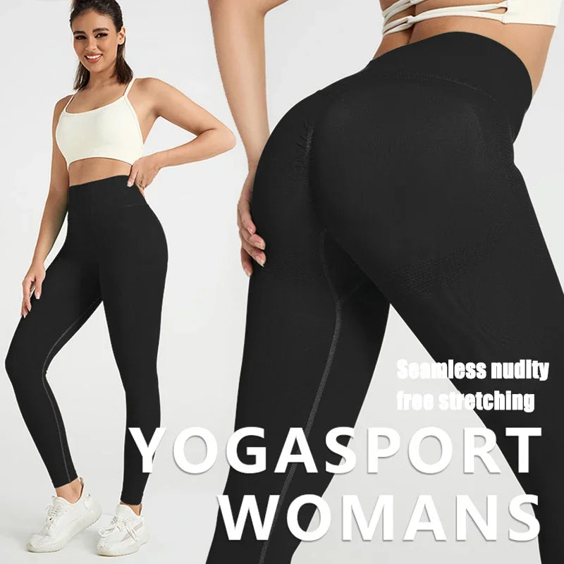 New high-waist yoga trousers for women - belly control leggings, elastic and soft workout pants, comfortable fitness pants”